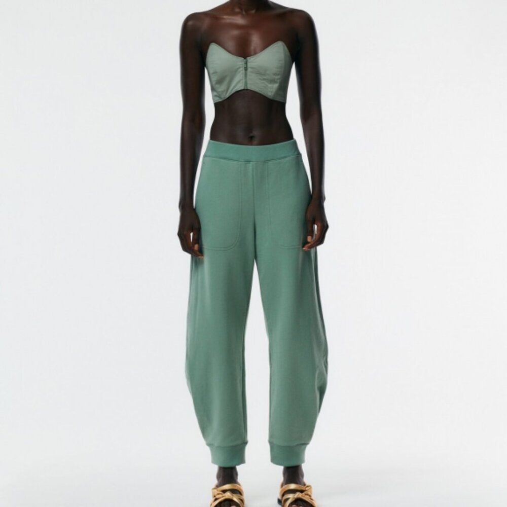 Tibi Calder/sculpted sweatpants in mint, size L